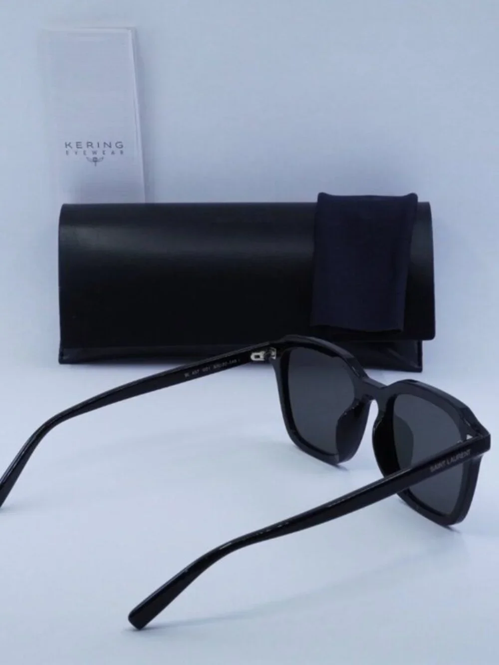 Saint Laurent SL457 001 Square Unisex Sunglasses - Black